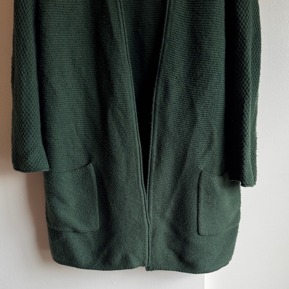 J. Jill XL duster sweater Green Textured Knit Top - Picture 5 of 10